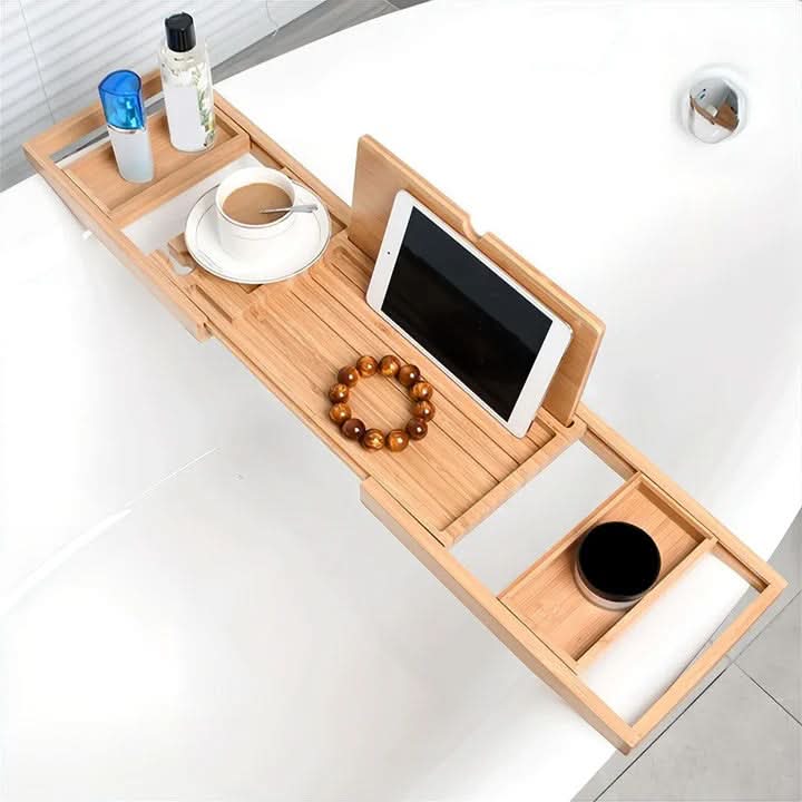 LoungeYard | BambooBliss – extendable bath caddy — product view 4
