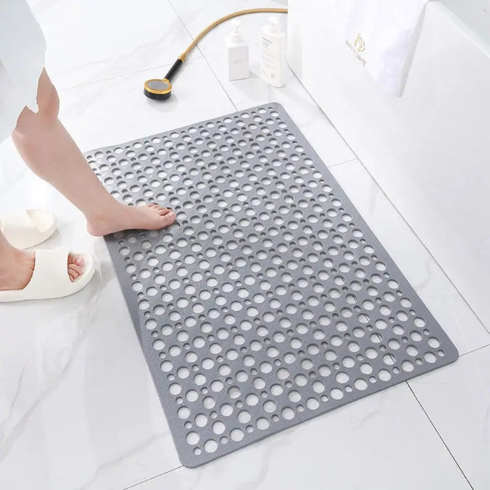 LoungeYard | Non-slip antibacterial bath mat with suction cups | Safe and hygienic bathing solution for families — product view 1