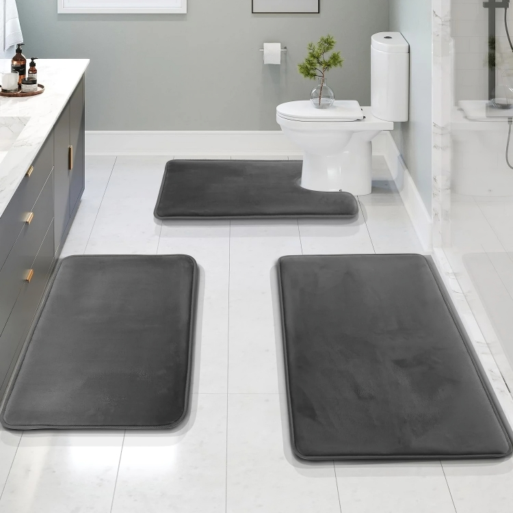 LoungeYard | Bathroom Mat Set Memory Foam Non Slip — product view 6