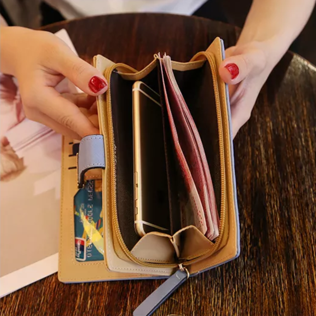 LoungeYard | GoldenLeaf PU Leather Wallet with Leaf Charm Design — product view 4