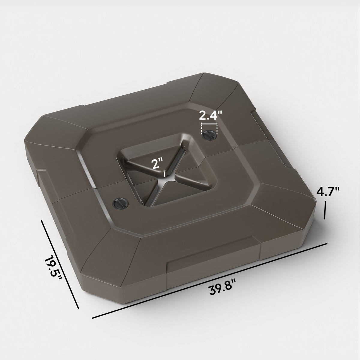 2-Piece Cantilever Umbrella Base Weight Set, 231 lb, Brown — product view 5