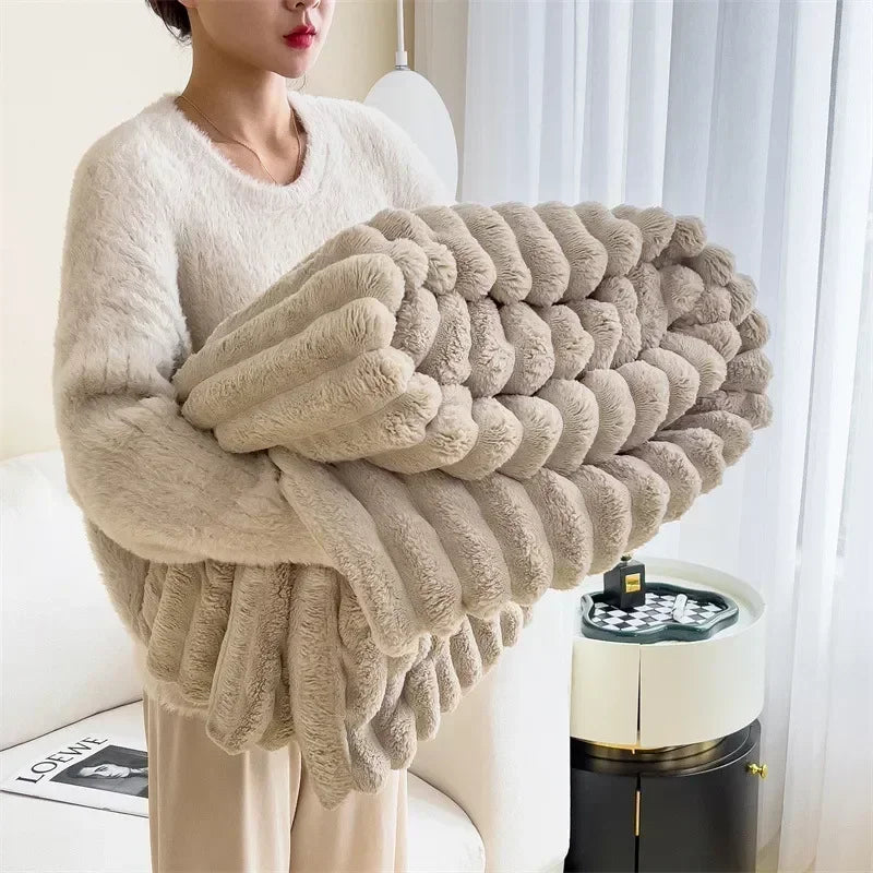 LoungeYard | LuxuraWrap Soft Plush Maxi Blanket — product view 4