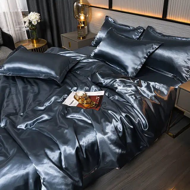 LoungeYard | Luxurious Satin Duvet Cover - SilkSerenity — product view 5