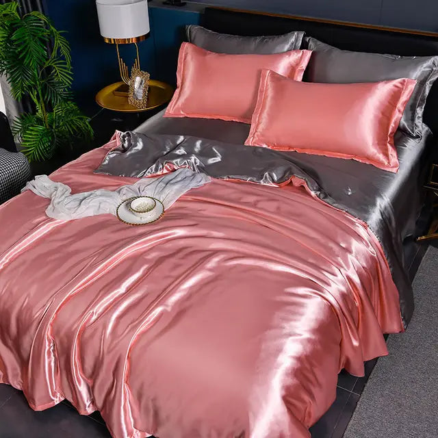 LoungeYard | Luxurious Satin Duvet Cover - SilkSerenity — product view 2