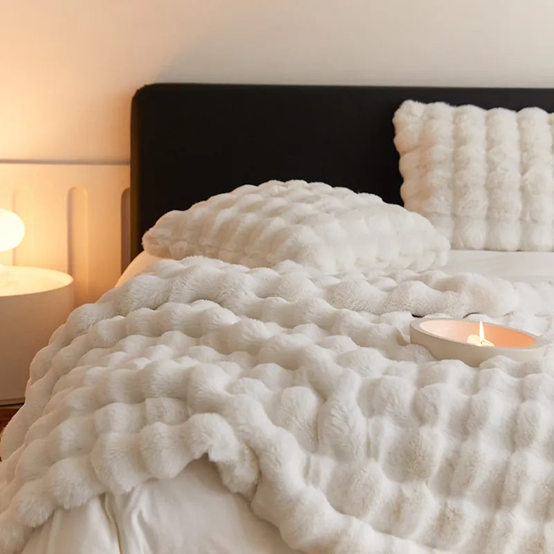 LoungeYard | Plush Faux Fur Throw Blanket — product view 6