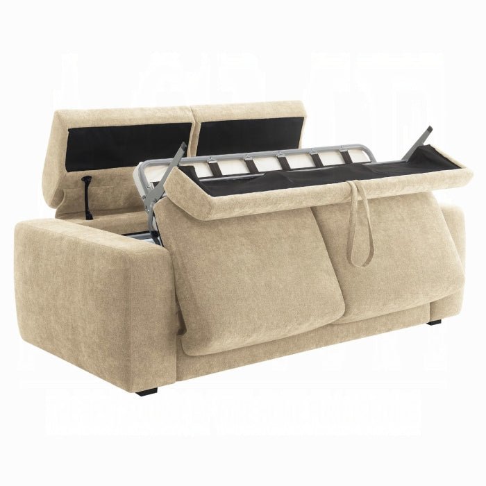 Chesney Beige Chenille Fabric Sleeper Sofa Bed – LV07064 — product view 2