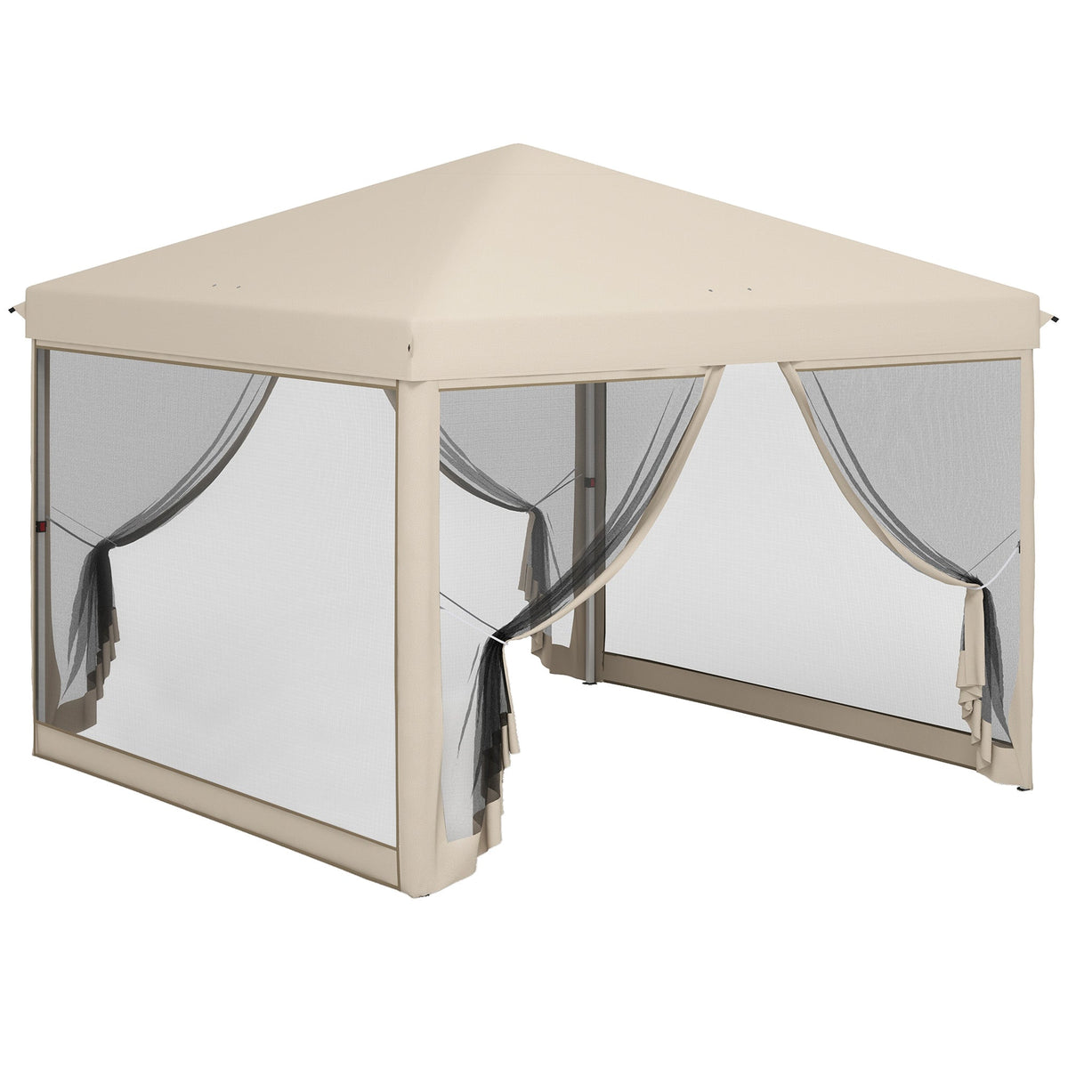 10' x 10' Pop Up Canopy Tent with Netting and Carry Bag — product view 1