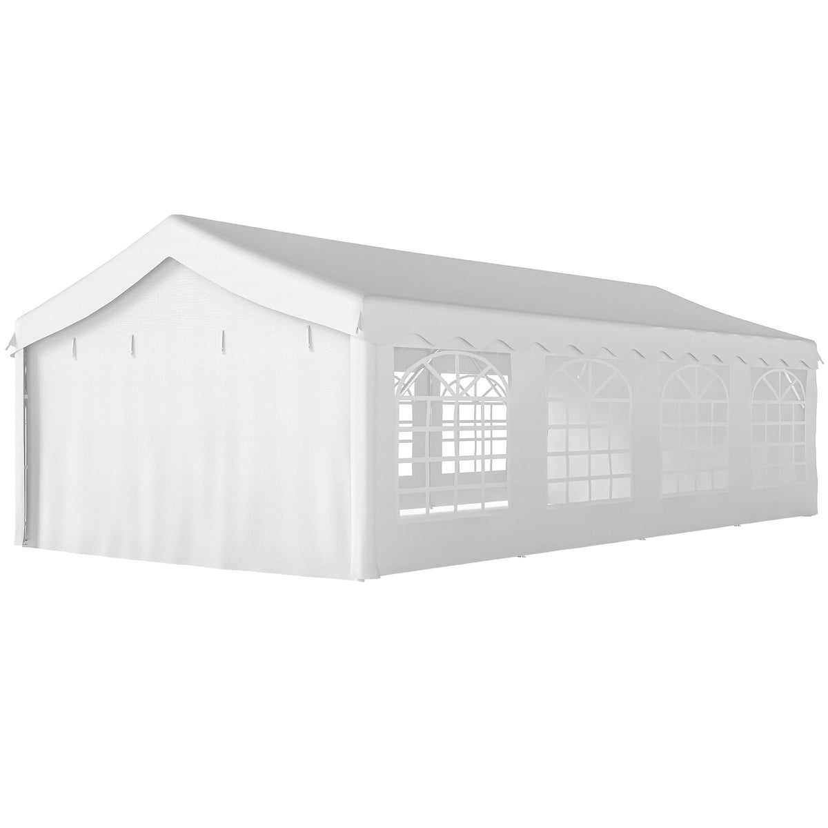 13' x 26' Heavy Duty Party Tent and Carport with Sidewalls, White — product view 2