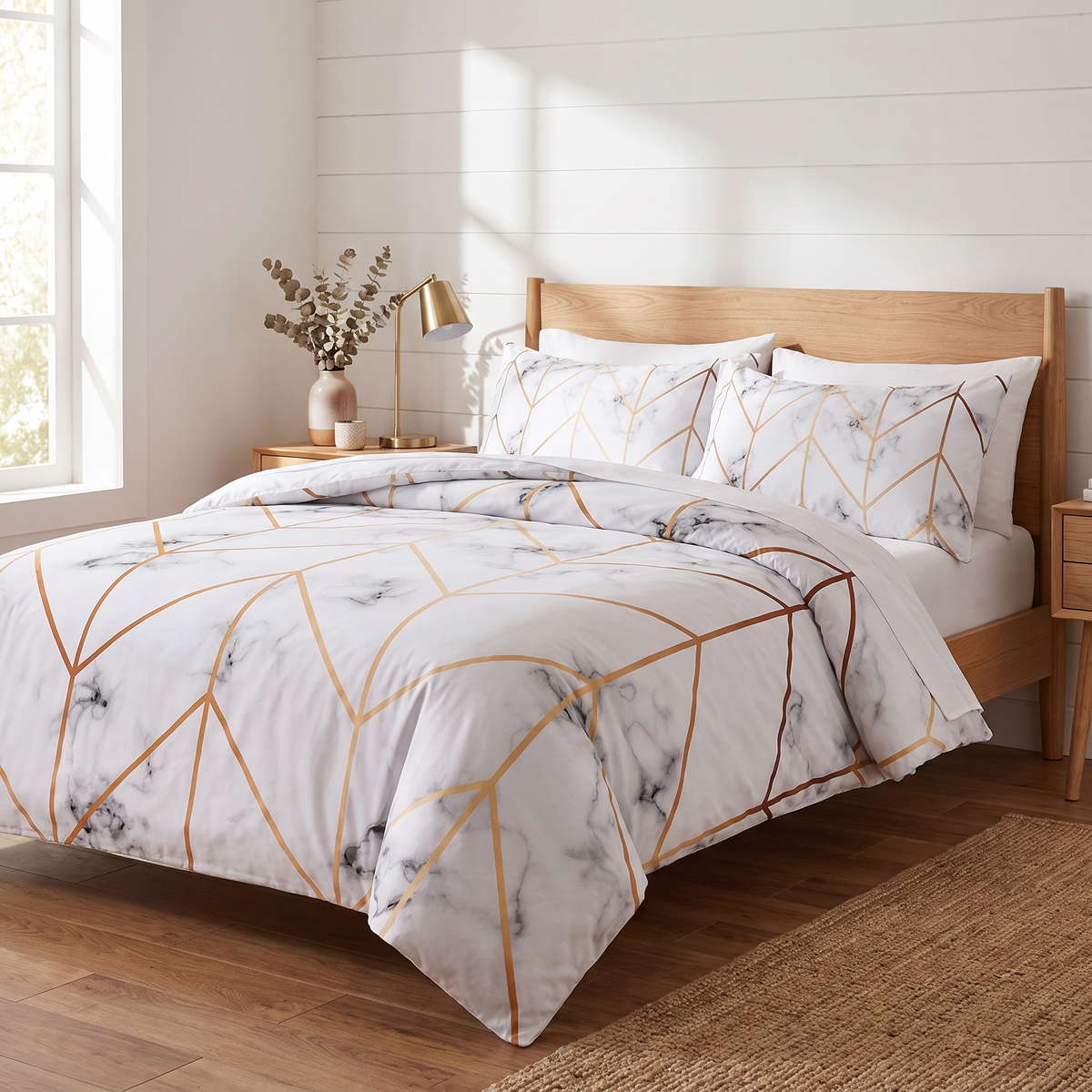 Marble Arrow Duvet Cover Set, Soft Microfibre — product view 3