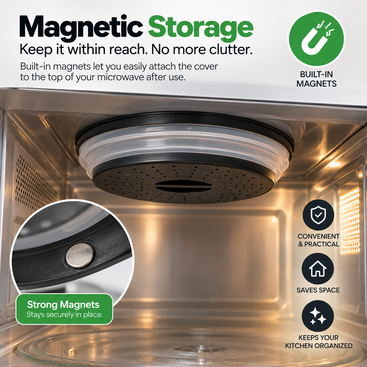LoungeYard | Magnetic Microwave Splatter Cover — product view 7