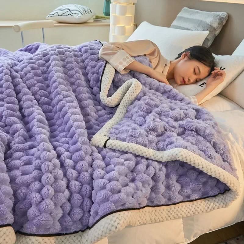 LoungeYard | Double-Sided Coral Velvet Blanket Soft Warm Throw for Winter — product view 5