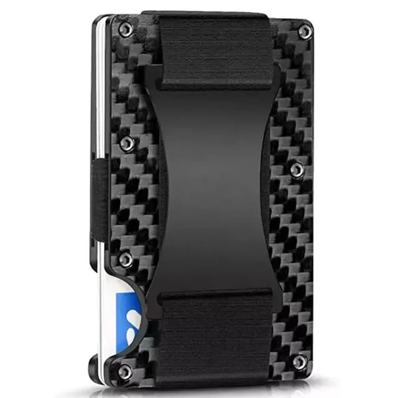 LoungeYard | Titanium Matte Cobalt Card Holder – Slim & Stylish RFID Wallet for Men & Women — product view 5