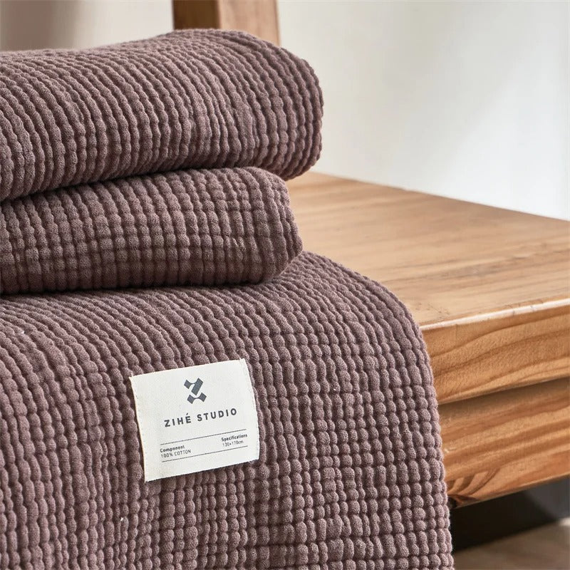 LoungeYard | Allison Tassel Cotton Blanket 100% Woven Throw Blanket — product view 1