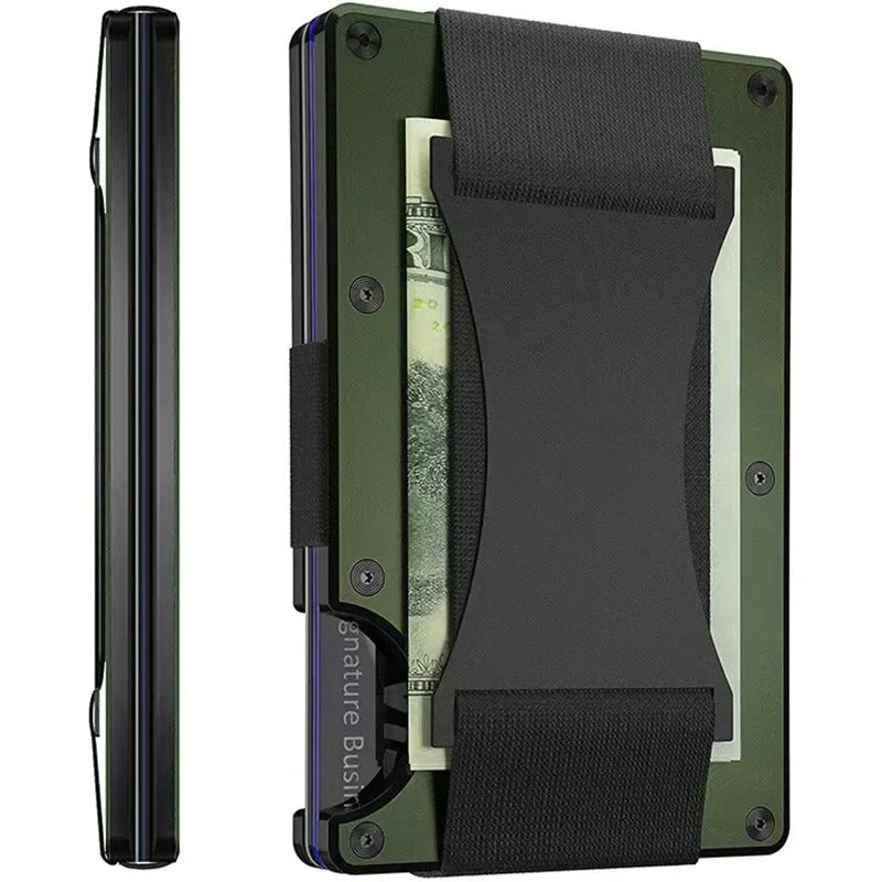 LoungeYard | Titanium Matte Cobalt Card Holder – Slim & Stylish RFID Wallet for Men & Women — product view 1