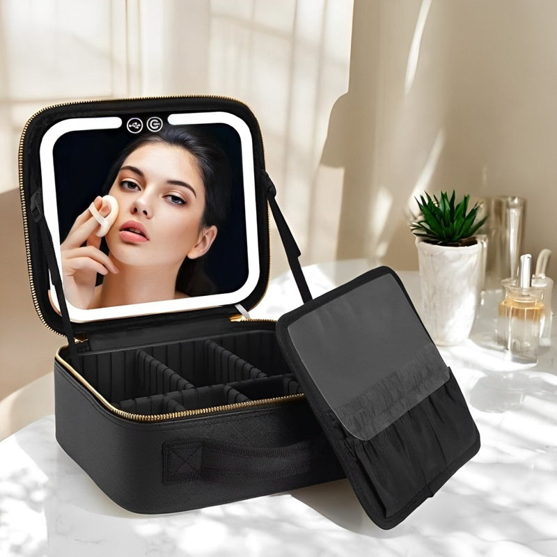 LoungeYard | Travel Makeup Bag with LED Mirror and Spacious Storage — product view 1