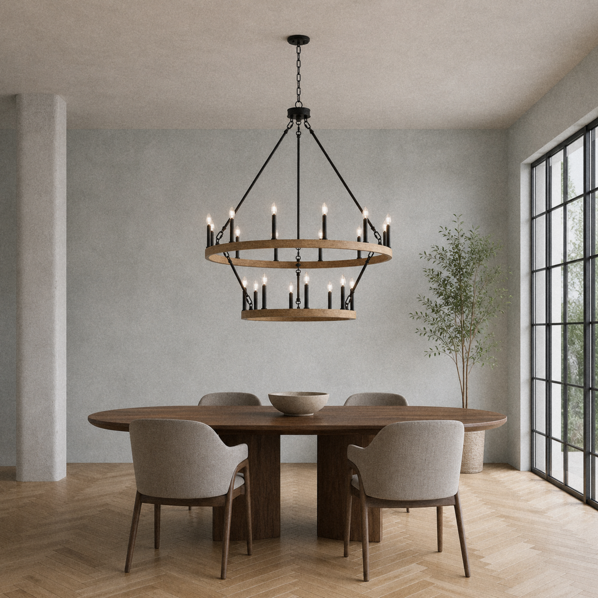 Marnau Modez 20-Light Wagon Wheel Chandelier — product view 6