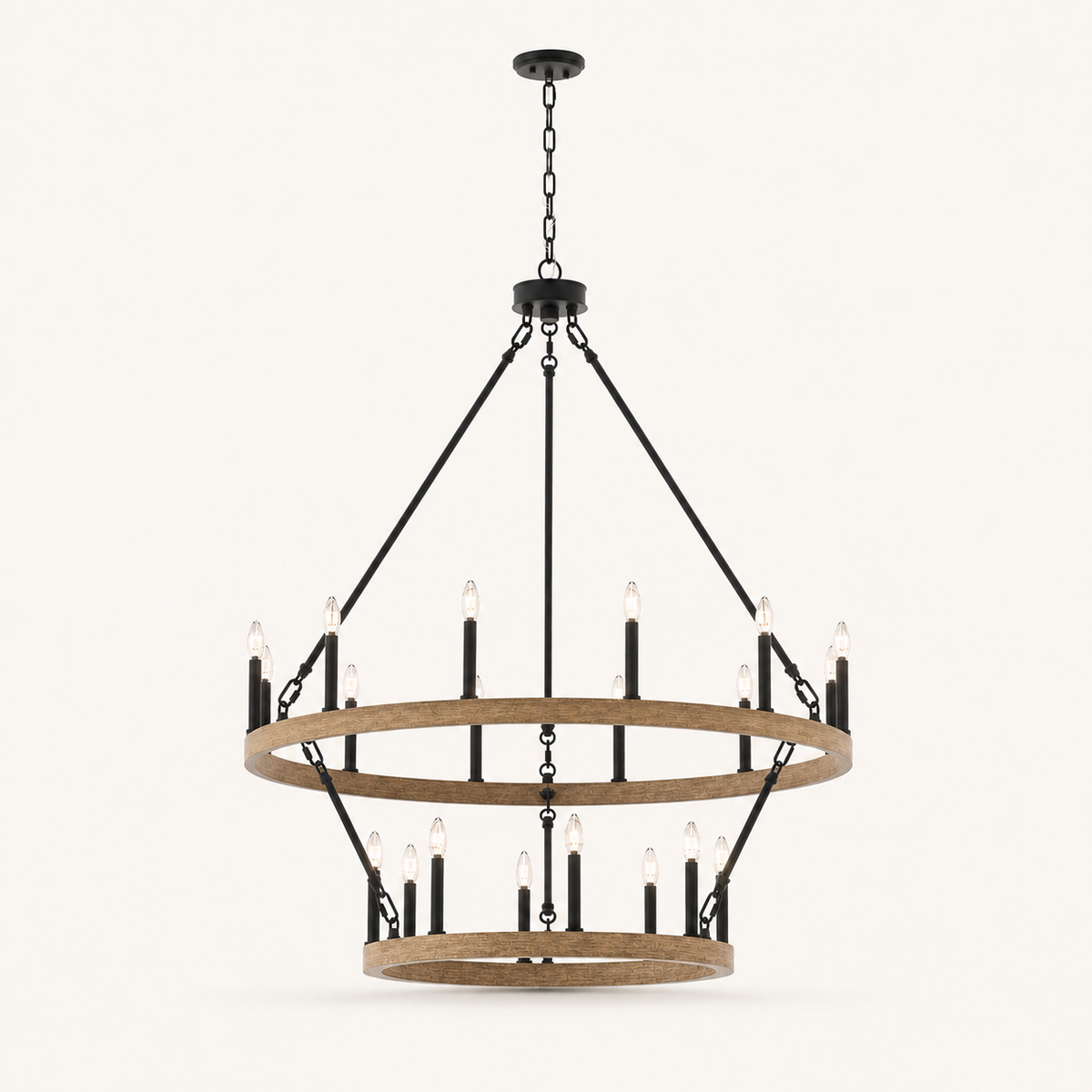 Marnau Modez 20-Light Wagon Wheel Chandelier — product view 2