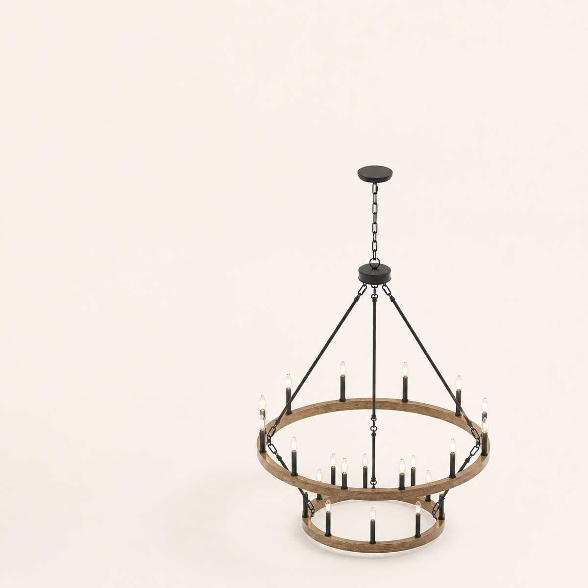 Marnau Modez 20-Light Wagon Wheel Chandelier — product view 4