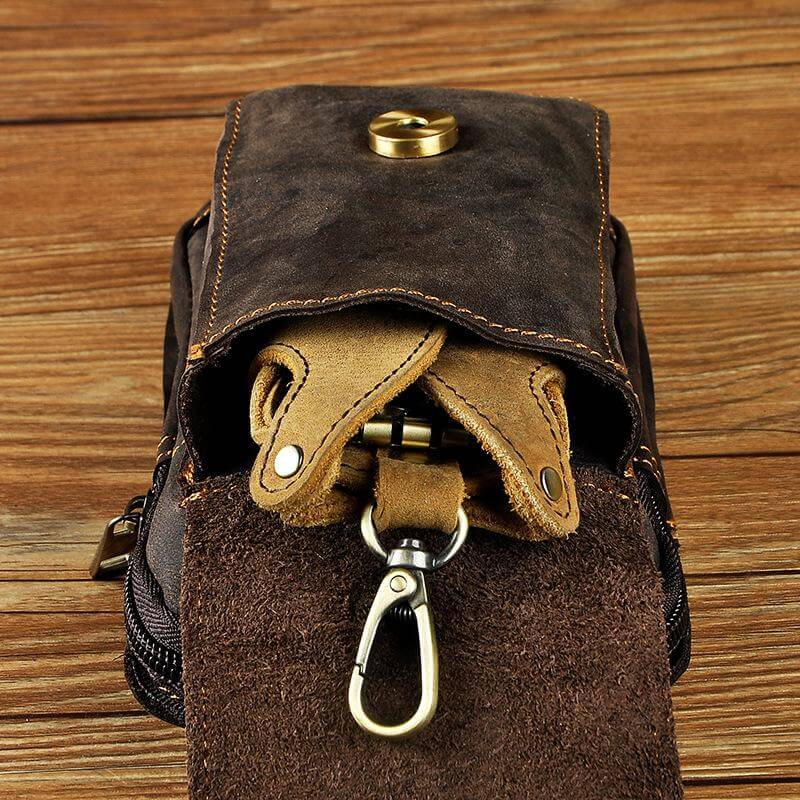 LoungeYard | Elegant Leather Hip Pouch for Men — product view 7