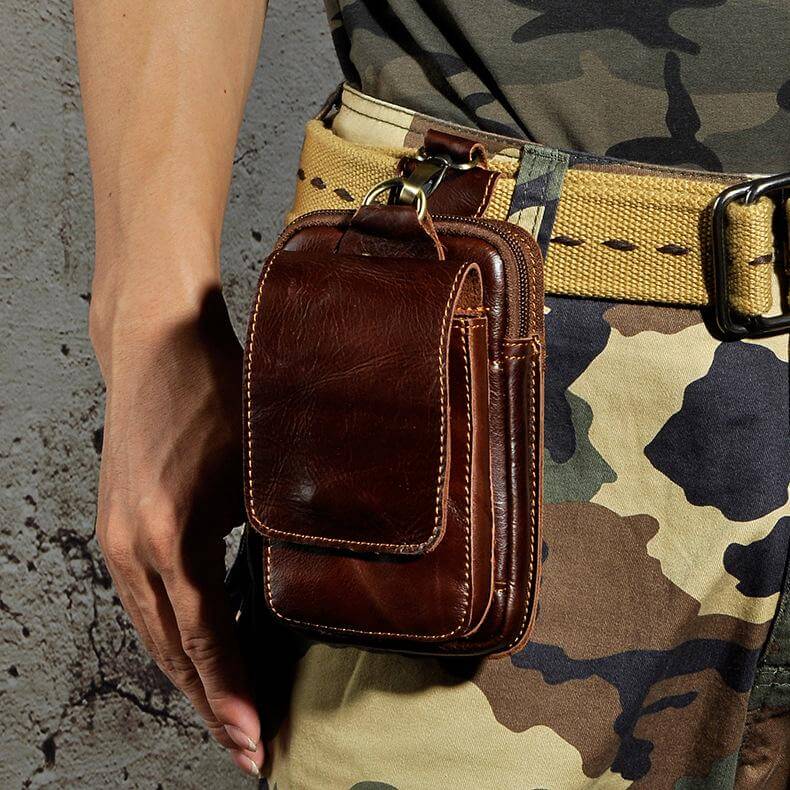 LoungeYard | Premium Leather Men's Waist Bag — product view 5