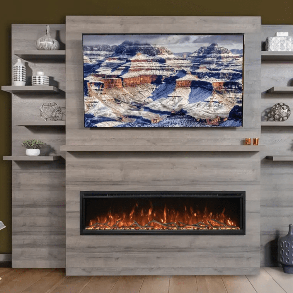 Modern Flames Allwood Fireplace Wall System for Spectrum Slimline 60" Electric Fireplace — product view 6