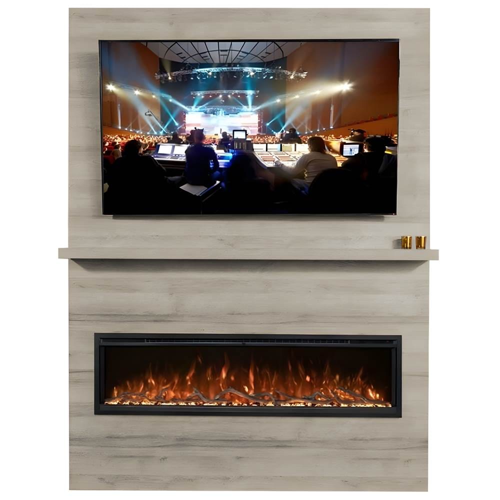 Modern Flames Allwood Fireplace Wall System for Spectrum Slimline 60" Electric Fireplace — product view 2