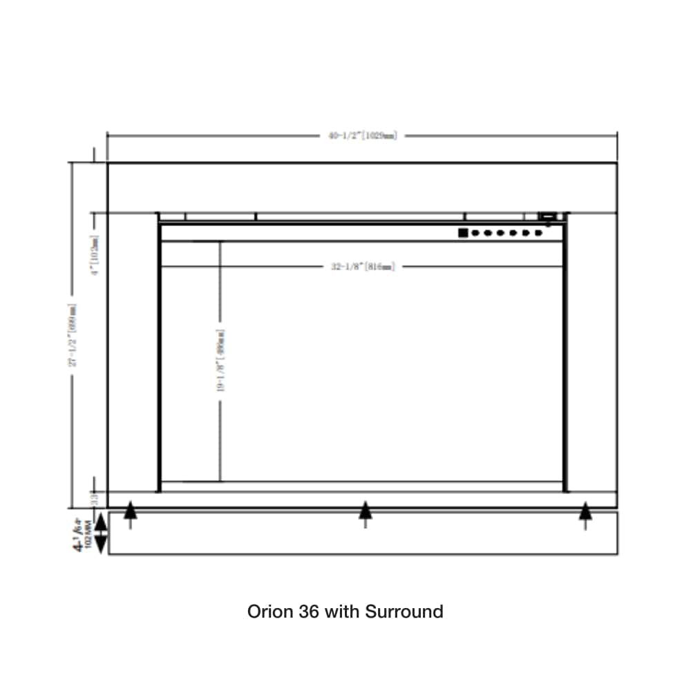 Modern Flames Surround for Orion Traditional Electric Fireplace — product view 5