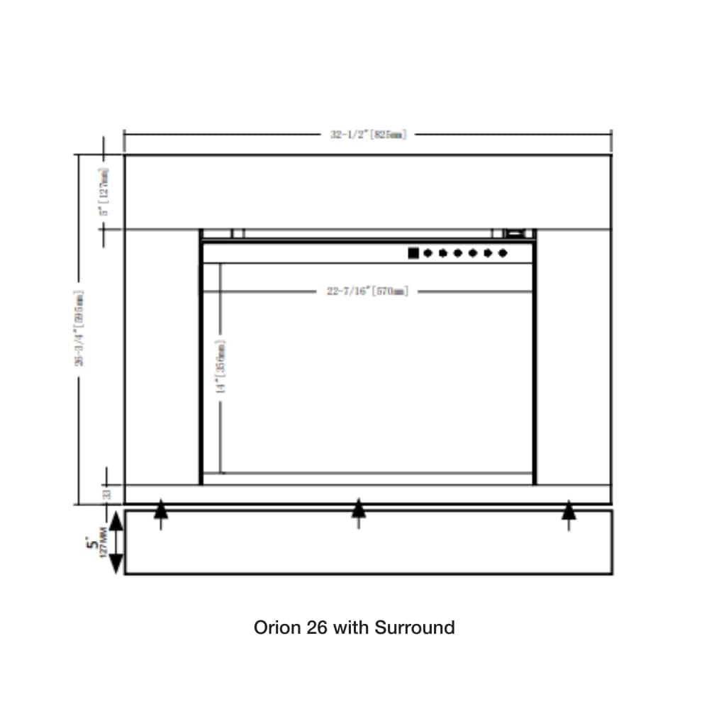 Modern Flames Surround for Orion Traditional Electric Fireplace — product view 3
