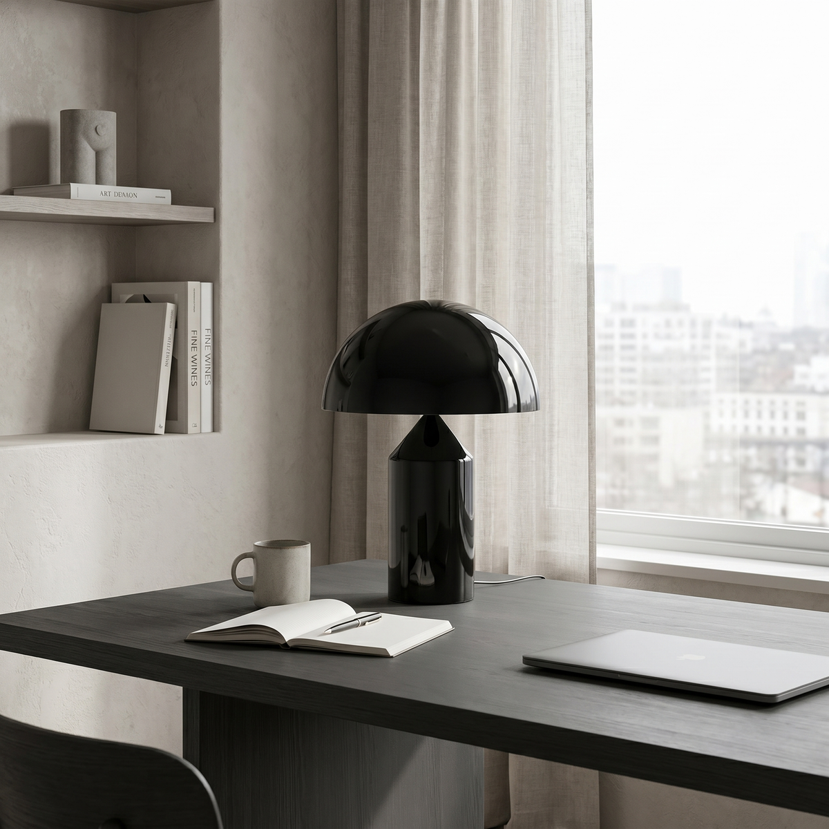 Mushroom Table Lamp, Dimmable LED, Iron, Three Colour Temps, USB — product view 3