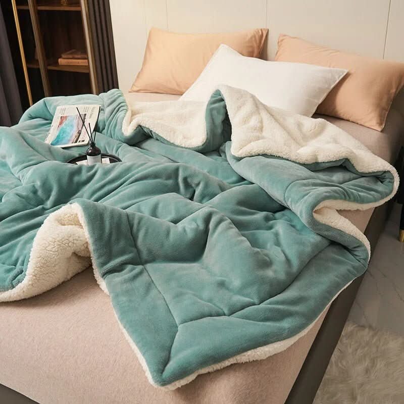 LoungeYard | Reversible Sherpa Fleece Blanket for Bed and Sofa — product view 7