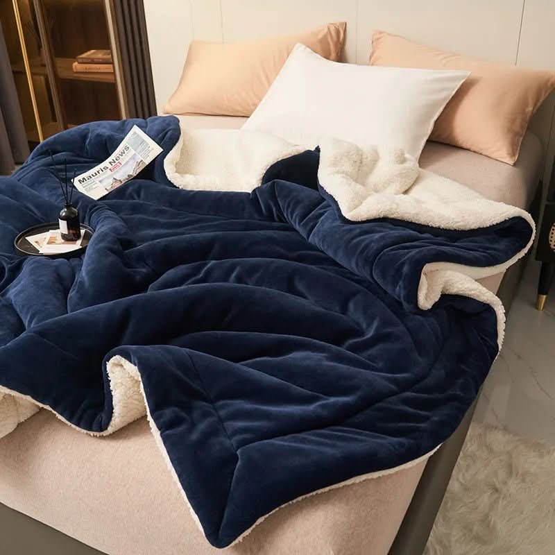 LoungeYard | Reversible Sherpa Fleece Blanket for Bed and Sofa — product view 1