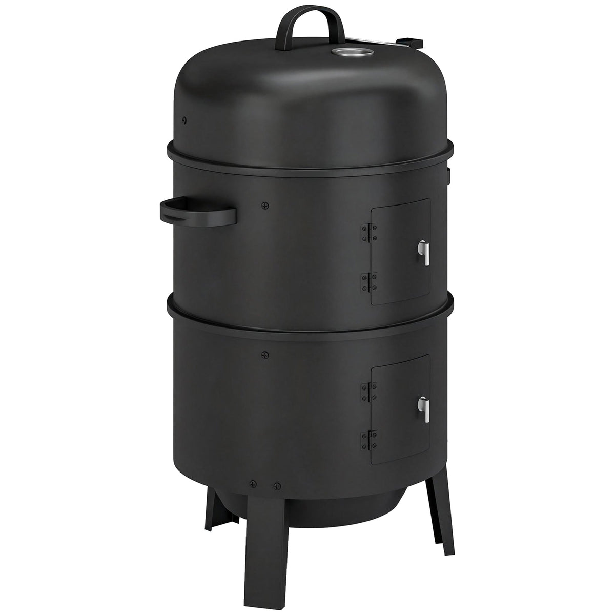 3-in-1 Vertical Charcoal Smoker with 2 Grill Grates — product view 1