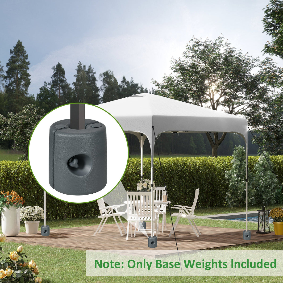 Set of 4 Gazebo Weights with Lock Design, 48KG Water or Sand Filled — product view 3