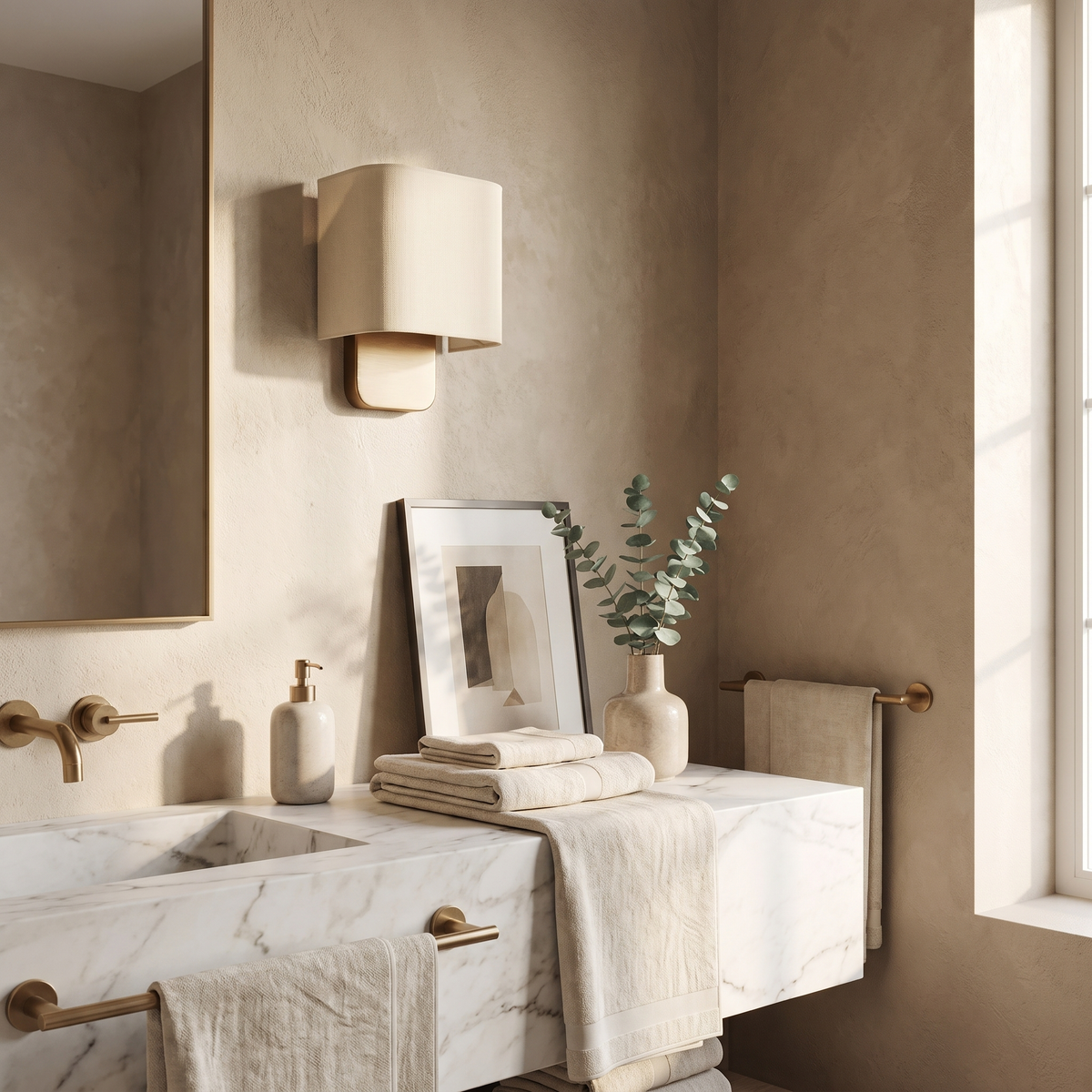 Nolvara Fabric Shade Wall Sconce, Push-Button Switch — product view 1