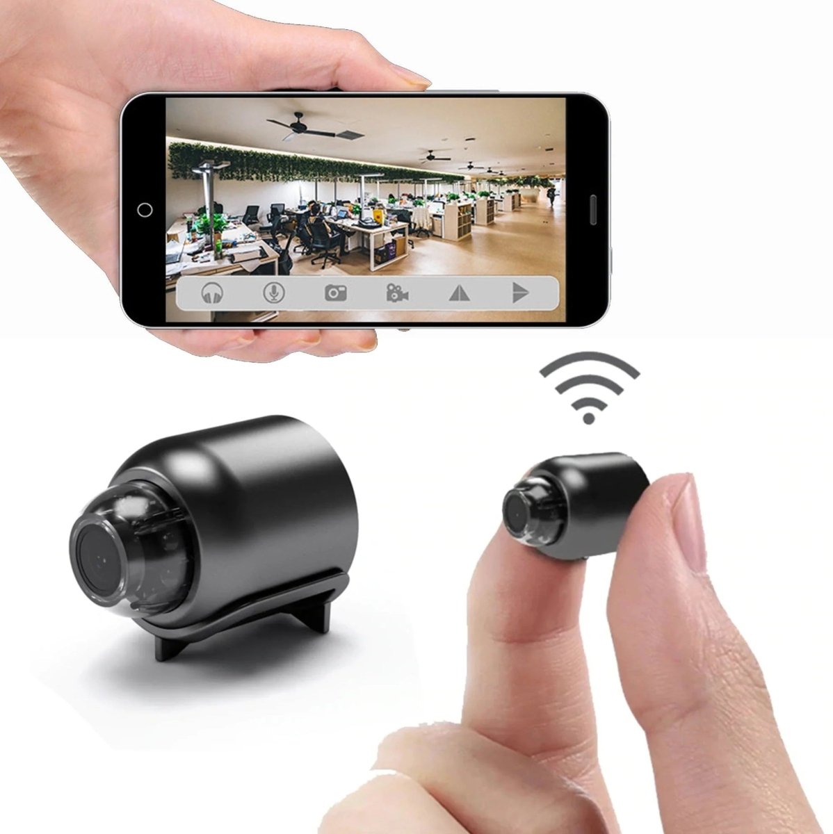 Small wireless night vision camera for home security — product view 1
