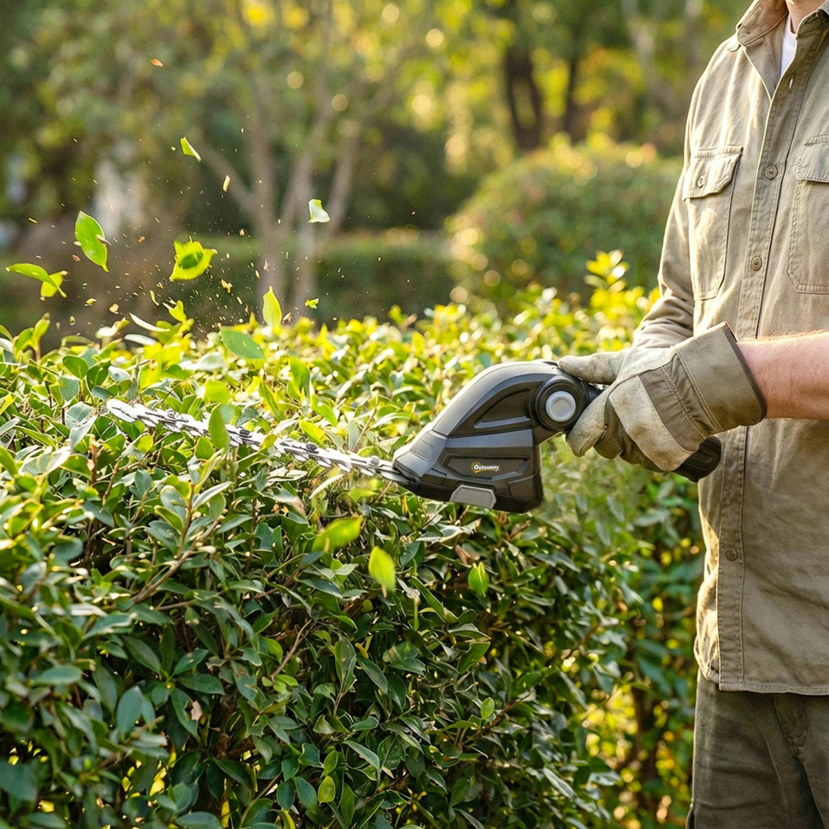 2-in-1 Cordless Hedge Trimmer & Grass Shear with 2 Batteries — product view 4