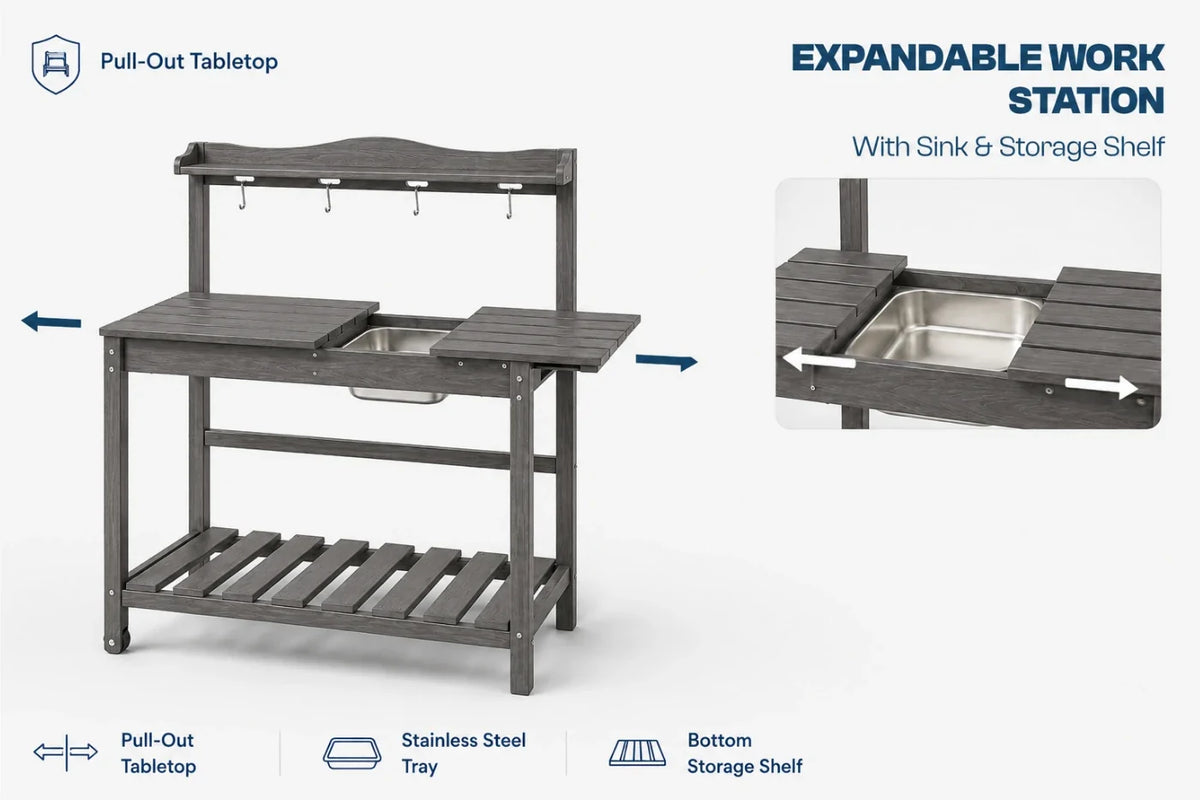 HDPE Outdoor Potting Bench — product view 5