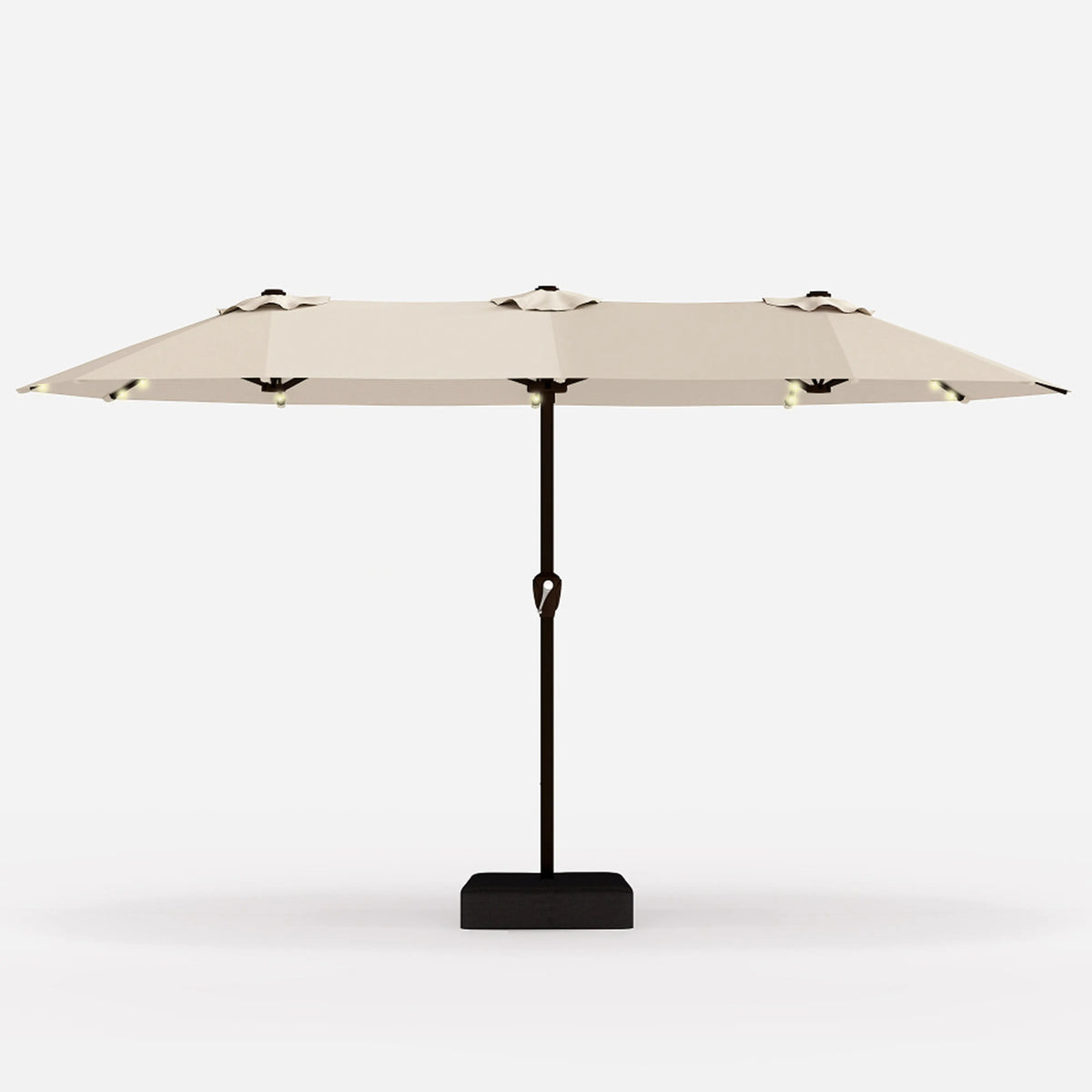 LED Double-Sided Patio Umbrella with Base — product view 1