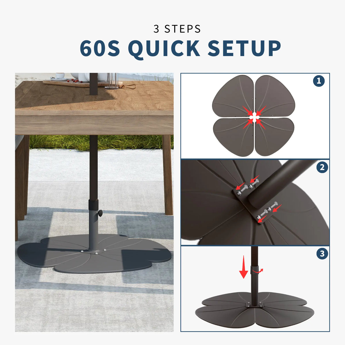 Petal Patio Umbrella Base — product view 6