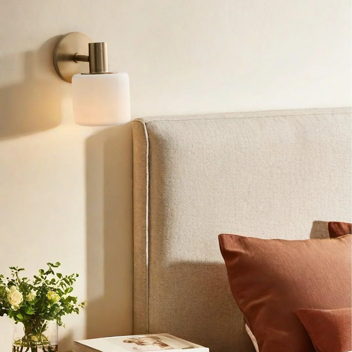 Modern Porcelain LED Wall Sconce Minimalist Bathroom Bedroom Hallway — Style A Style B — product view 6