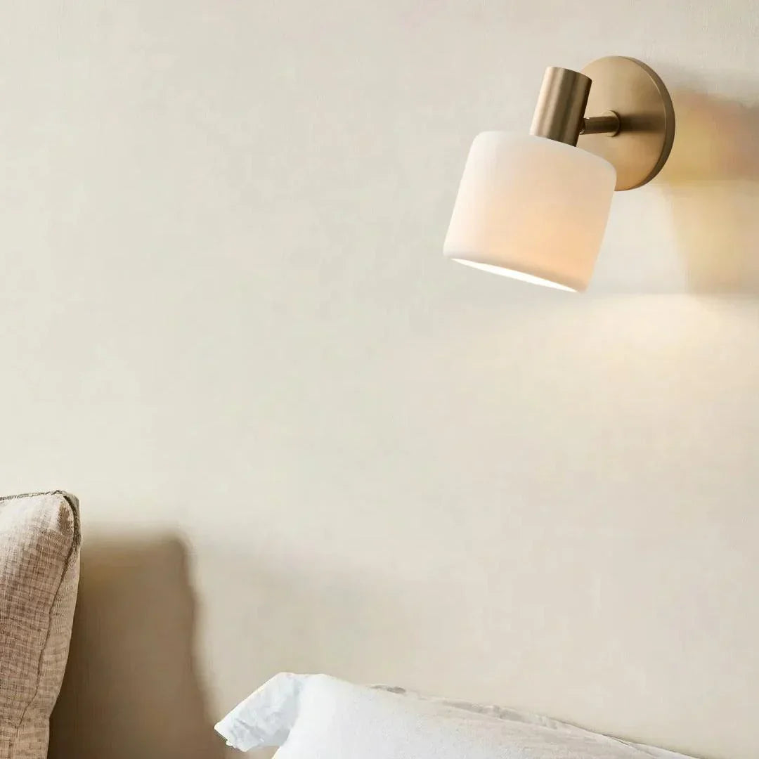 Modern Porcelain LED Wall Sconce Minimalist Bathroom Bedroom Hallway — Style A Style B — product view 5