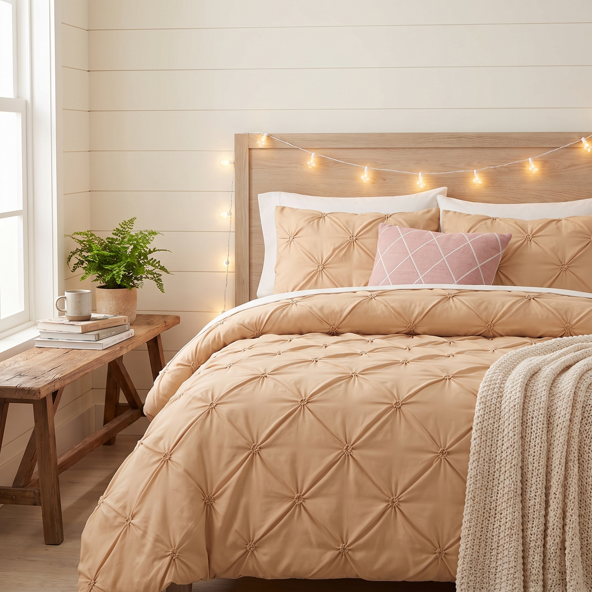 Pinch Pleat Duvet Cover Set, 3-Piece Microfibre — product view 7