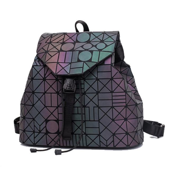 LoungeYard | Geometric Backpack Holographic Reflective Bag — product view 4