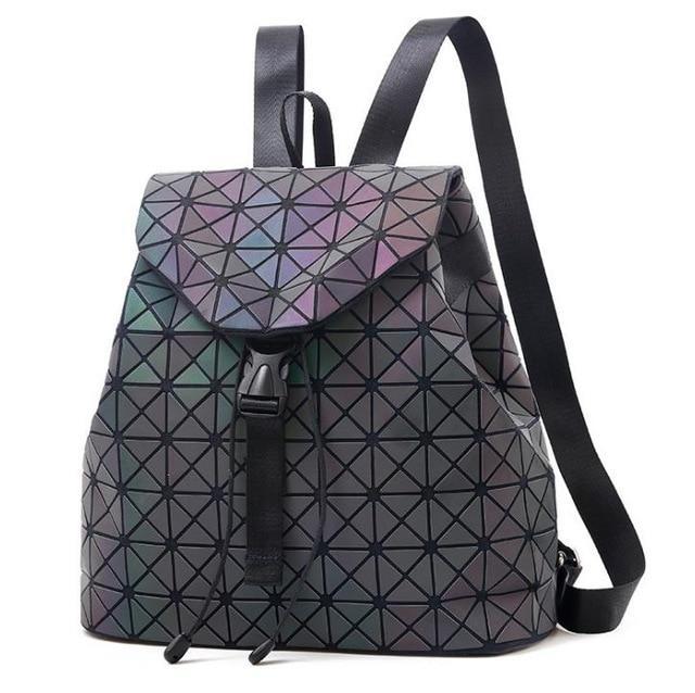 LoungeYard | Geometric Backpack Holographic Reflective Bag — product view 3