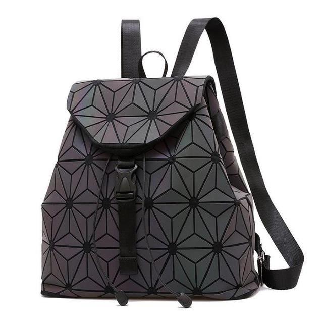 LoungeYard | Geometric Backpack Holographic Reflective Bag — product view 2