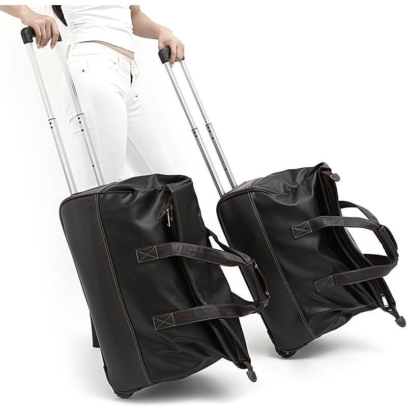 LoungeYard | Rolling Leather Luggage Waterproof Suitcase — product view 4
