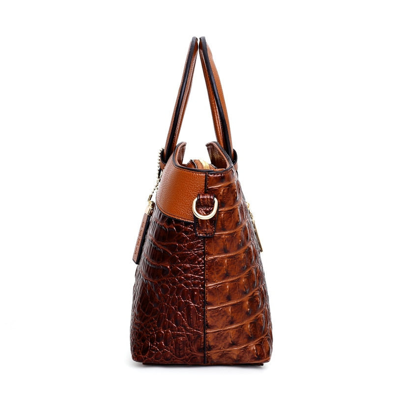 LoungeYard | Leather Crocodile Bag – with handcrafted details — product view 6