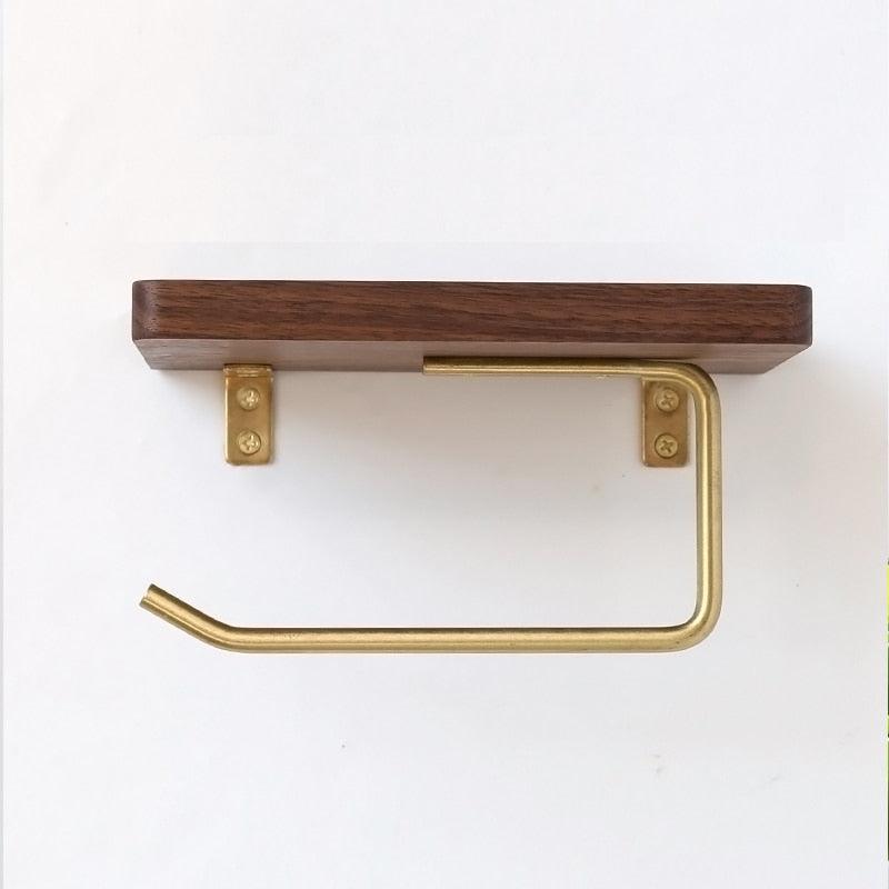 WoodNest - Stylish Wooden Toilet Roll Holder with Storage LoungeYard — product view 3