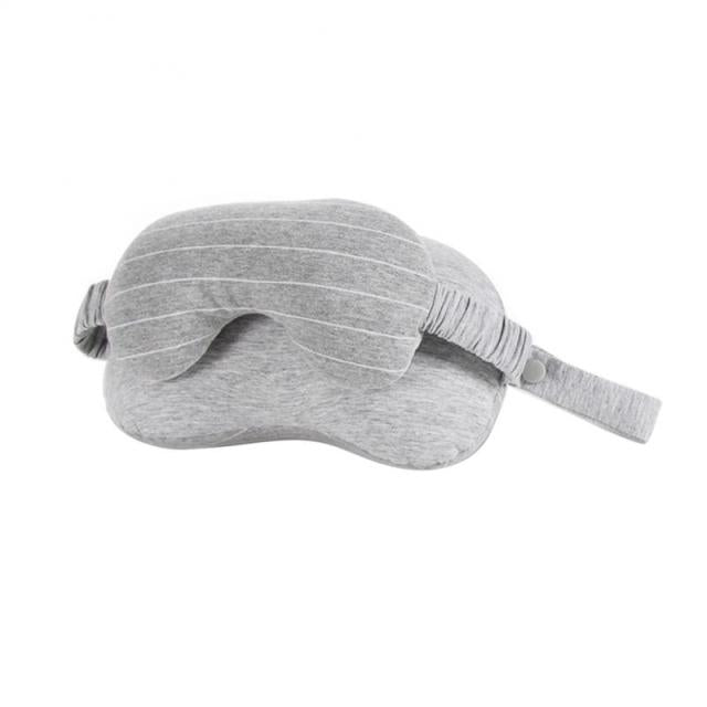LoungeYard | Hooded Foldable Memory Foam Neck Pillow for Travelers — product view 2