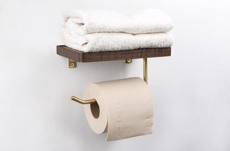 WoodNest - Stylish Wooden Toilet Roll Holder with Storage LoungeYard — product view 6